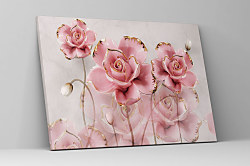 Obraz Pozlátené ruže na mramore 1819